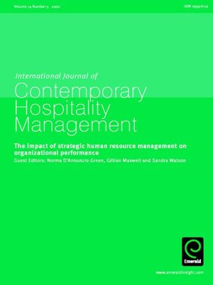 cover image of International Journal of Contemporary Hospitality Management, Volume 14, Issue 5